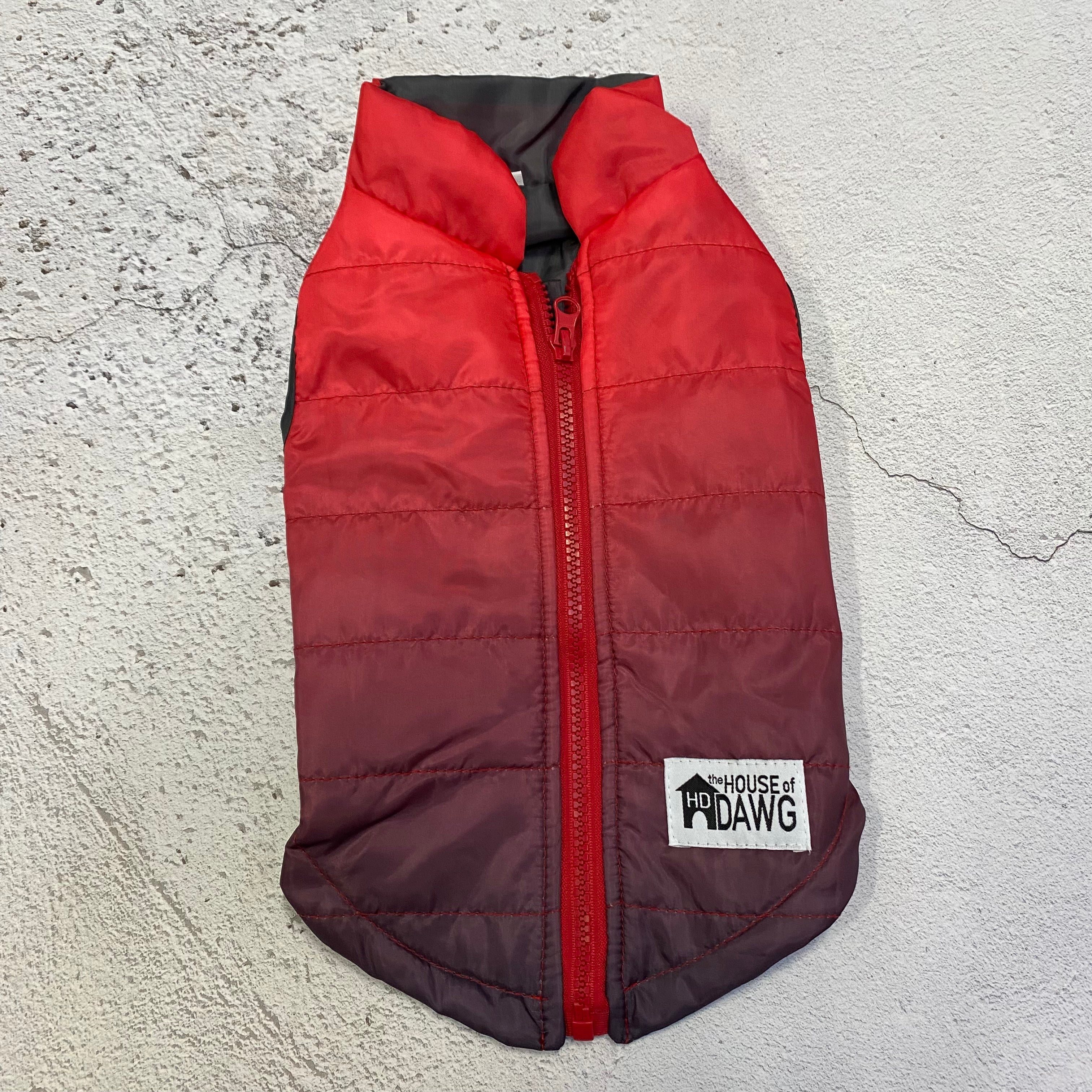 Red Ombré Padded Coat