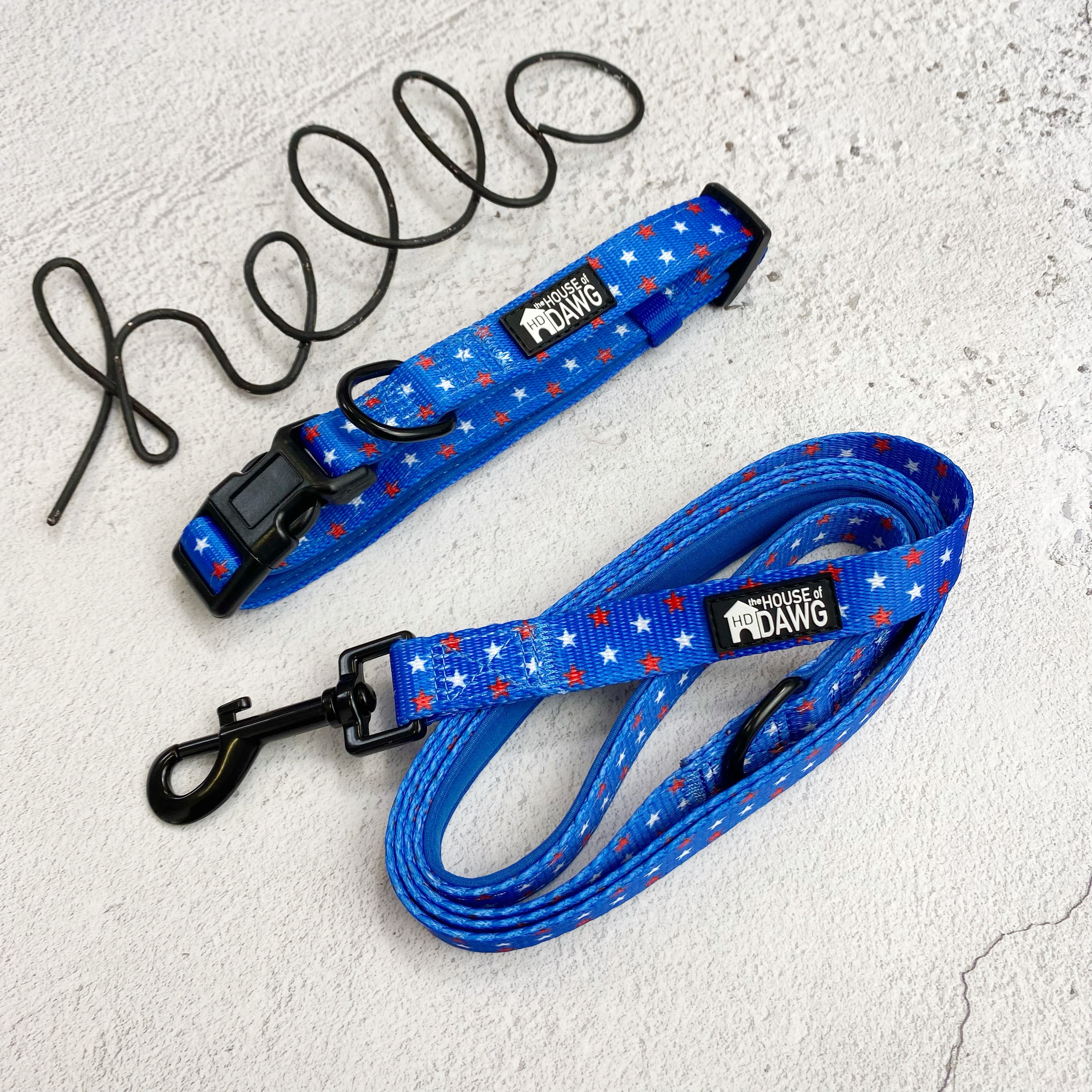 The Patriot Dog Lead and Collar