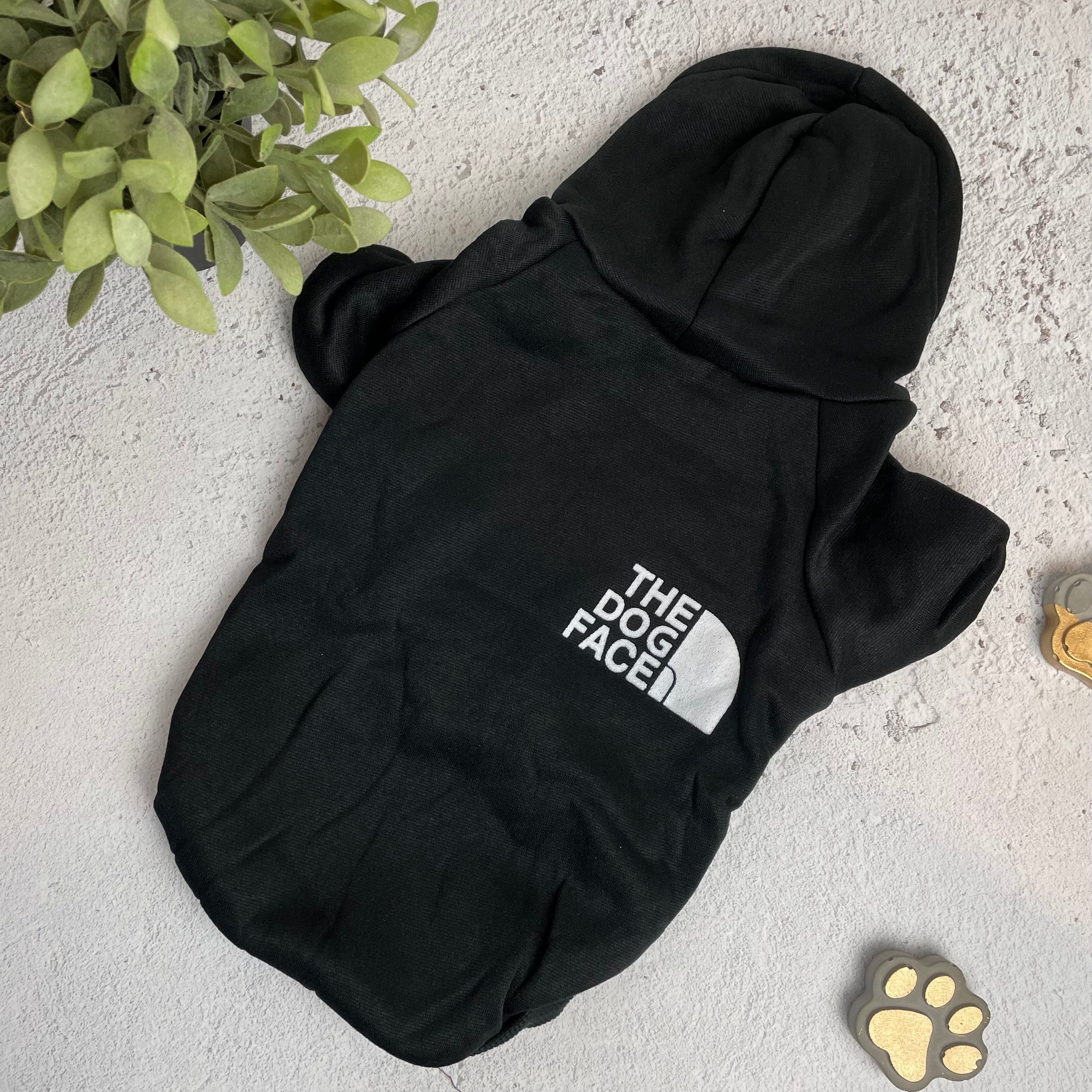 Black The Dog Face Hoodie